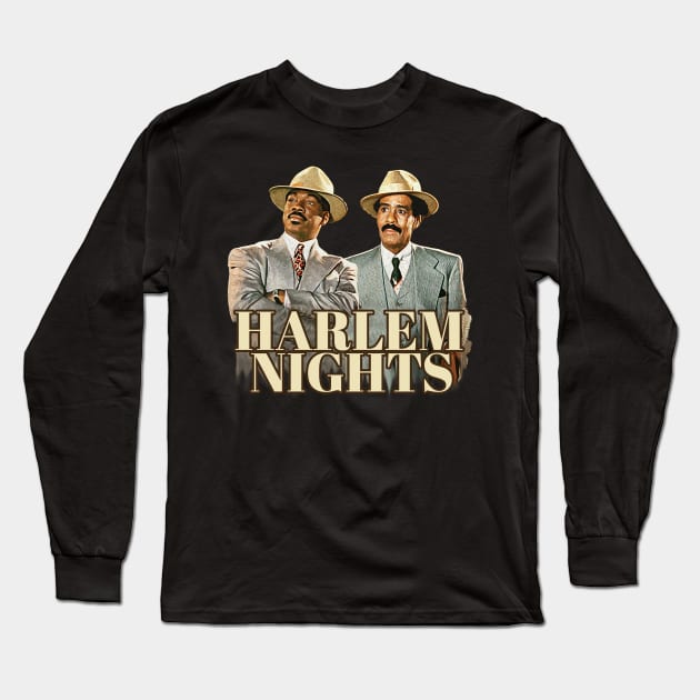 Harlem Nights Vintage Long Sleeve T-Shirt by podni cheear